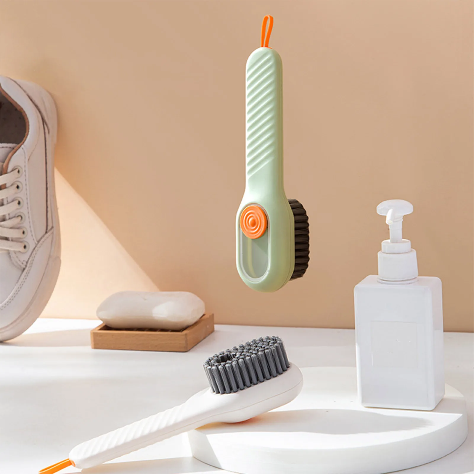 

Multifunctional Soft-Bristled Shoe Brush Clothes Cleaning Brush Household Automatic Filling Liquid Brush Long Handle Brush