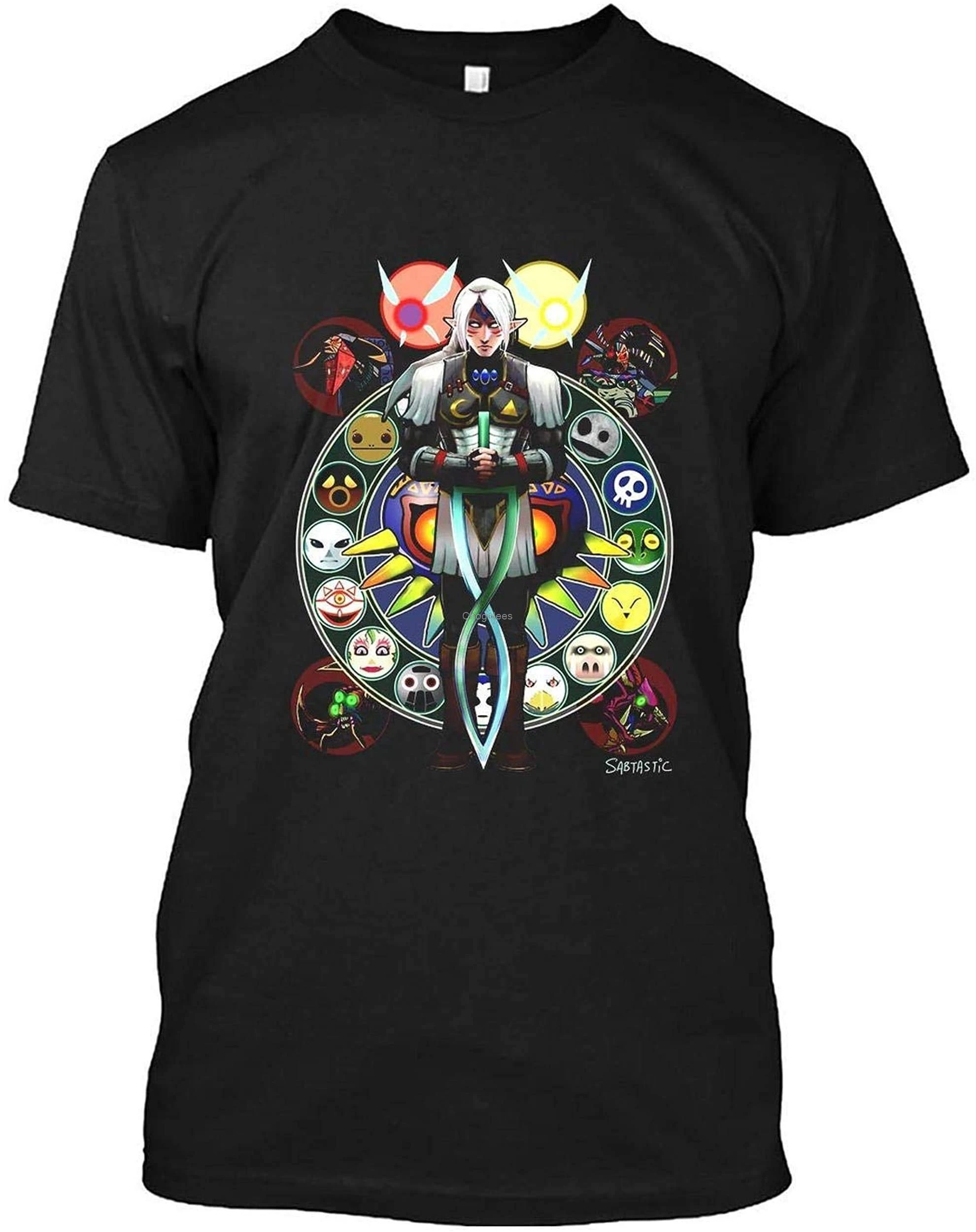 

VictorTeeShop Fierce Deity Art Nouveau Link Majora S Mask Unisex for Men Women DMN103 - Tshirt Black