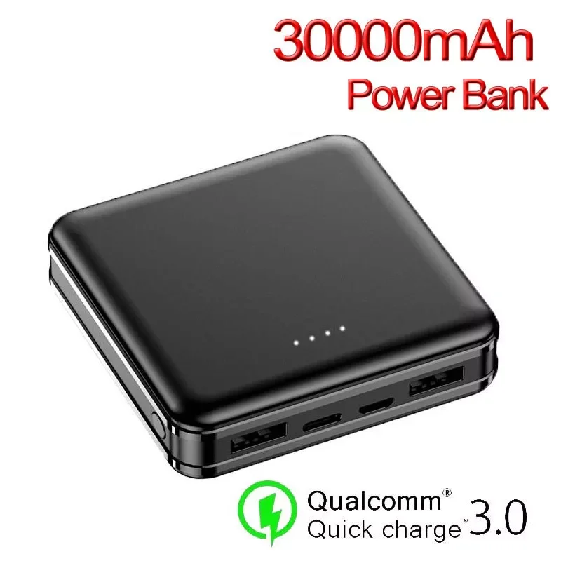 

NEW Mini power bank 30000mAh mobile phone portable charger 2 USB Type-c port for ios and android external mobile battery Poverba