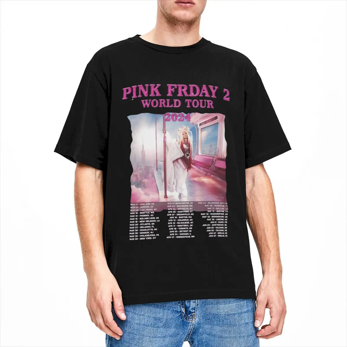 Ретро музыкальная Винтажная Футболка Nicki Minaj Singer Tour для мужчин и женщин чистый