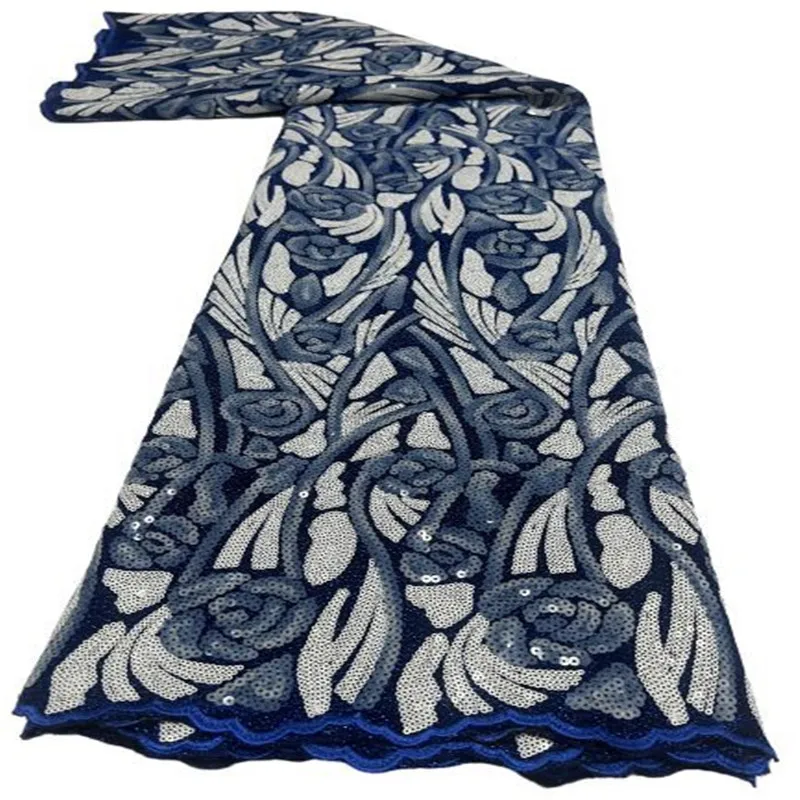 

Африканская кружевная ткань 2022, синяя французская бархатная кружевная ткань, свадебная Высококачественная сетчатая Тюлевая кружевная тка...