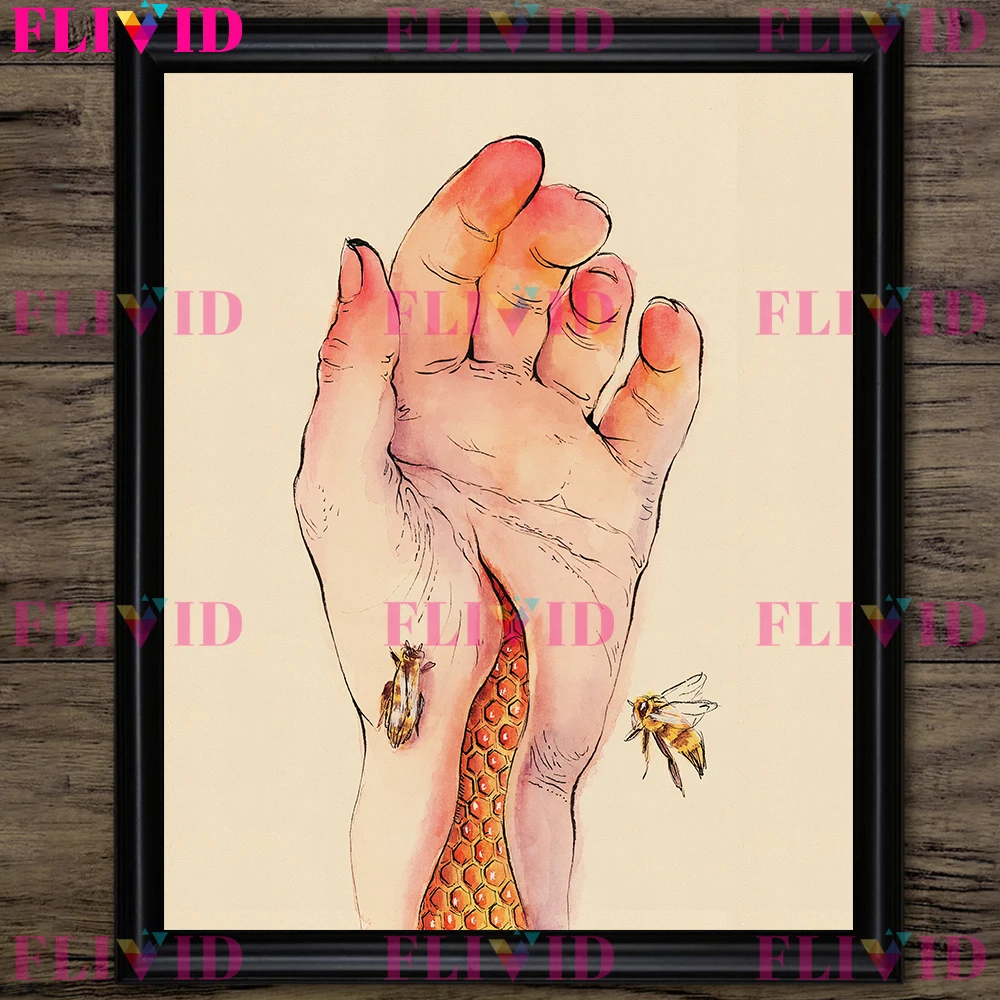 Фантастический постер на палец и печать домашний декор сурреальная абстрактная