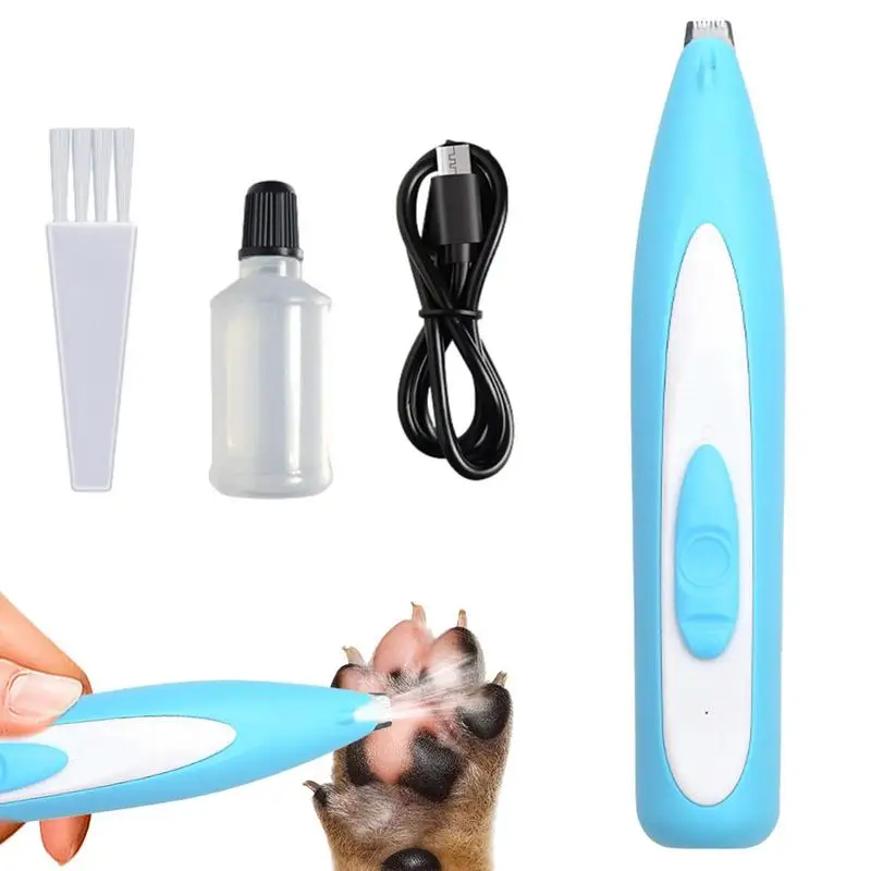 Professional Silent Cat Dog Hair Trimmer Paws Nail Grinder Animal Foot Hair Cutter Remover USB Rechargeable Pet Grooming Clipper
