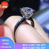 with certificate tibetan silver s925 ring solitaire 2 0ct zirconia diamond ring luxury solid 18k gold color fashion jewelry gift