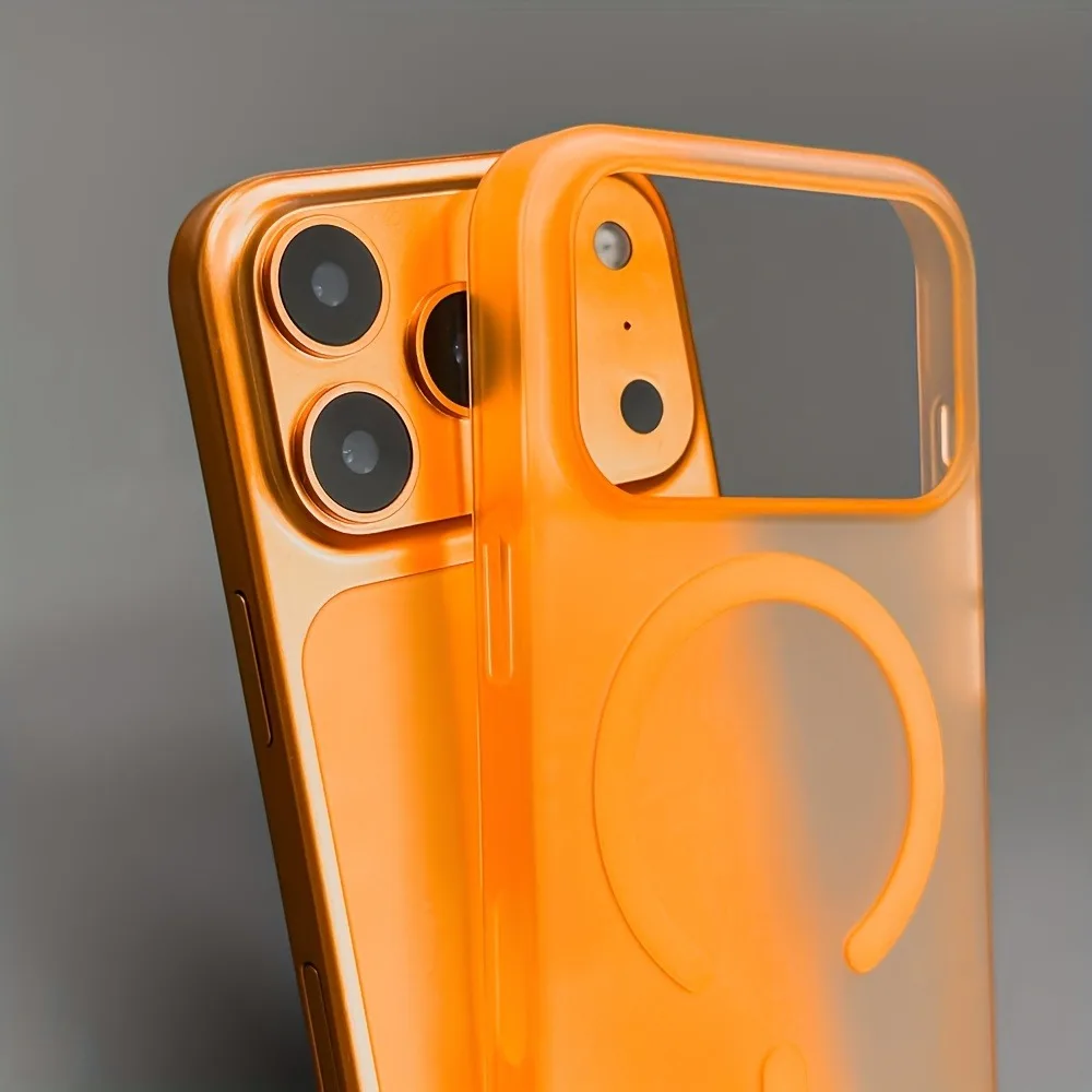 Фото Роскошный магнитный матовый полупрозрачный чехол для телефона для iPhone 17, 16, 15, 14, 13 Pro Max 17 Pro 16 Pro Air для Magsafe, Чехлы с беспроводной зарядкой №4