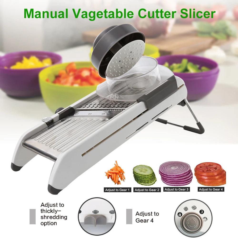 

Manual Vegetables Cutter 18 Types Use Mandoline Shredders Slicer Onion Potato Cutter Carrot Grater Tools Kitchen Accessories