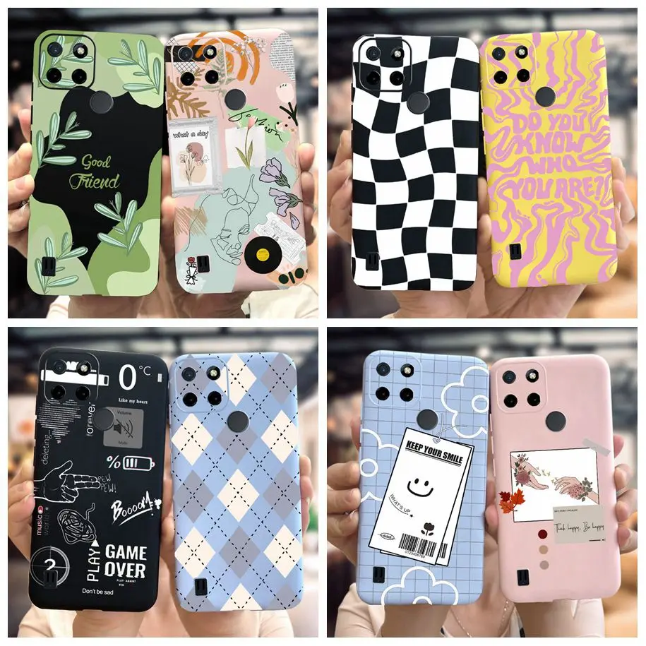 Чехол для Realme C21Y, чехол Realme C21, милый мультяшный силиконовый чехол для Realme C25 C25Y C 25 RMX3265 RMX3268, задняя крышка, чехол