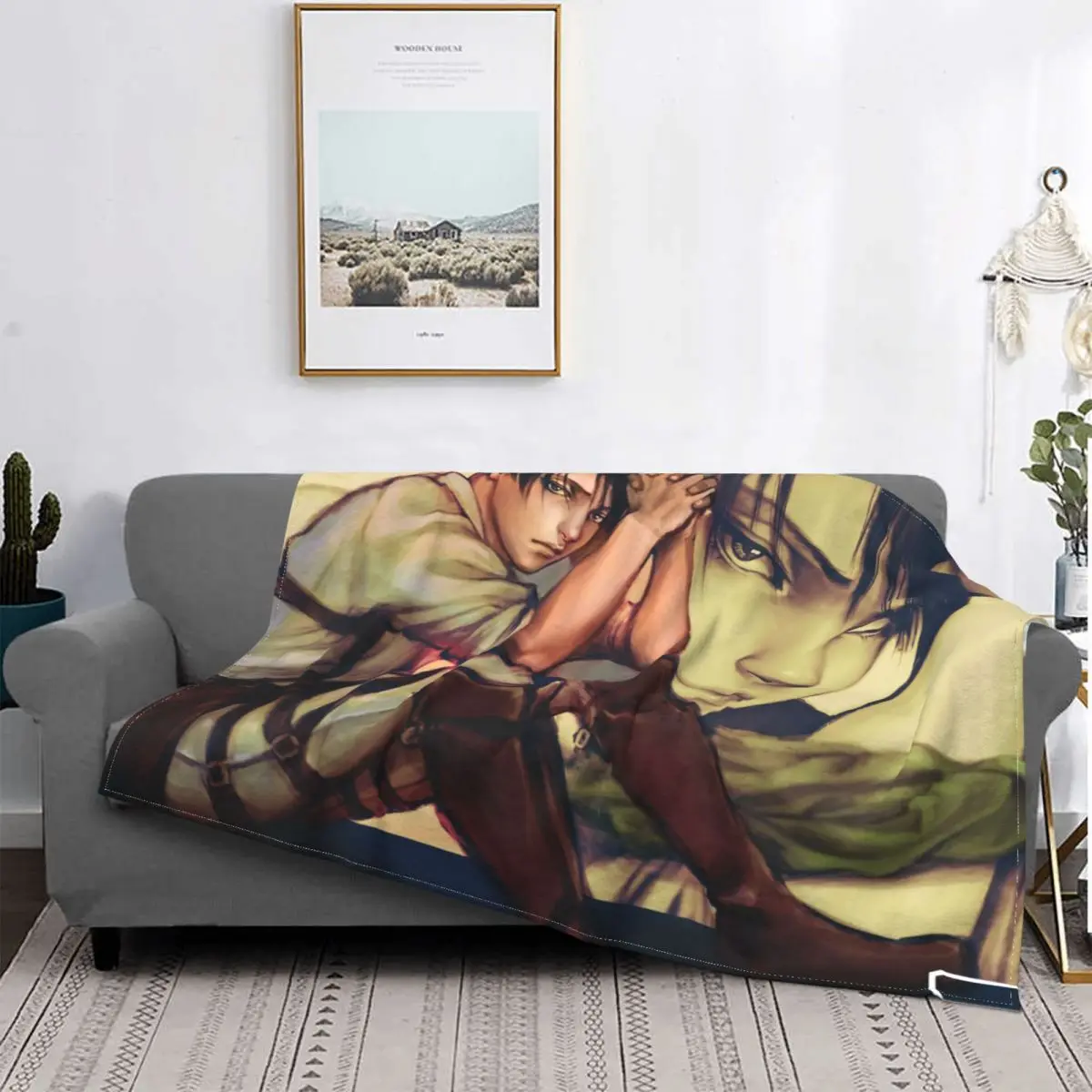 

Ultra-Soft Fleece Attack On Titan Throw Blanket for Bedroom Home Couch Quilt Warm Flannel Anime Shingeki No Kyojin Blankets