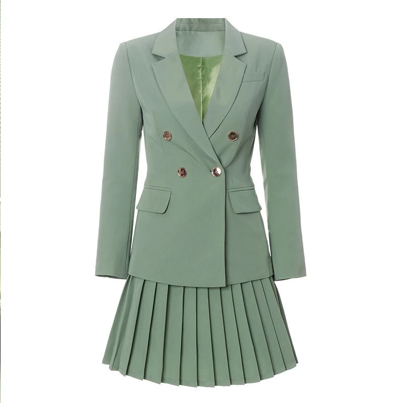 Dolly Drone European Station Small Suit Spot 2022 New Autumn Solid Slim Fit Suit Pleated Coat Women's Design Small Fragrance