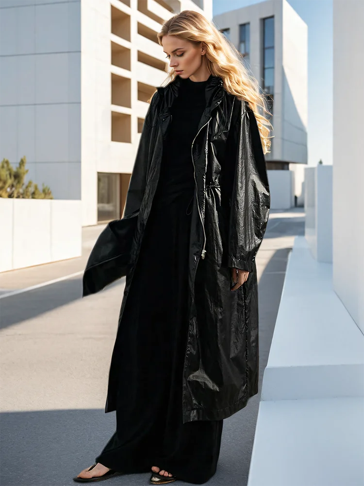 Женский непромокаемый Тренч на пуговицах DEAT ветровка до середины икры из