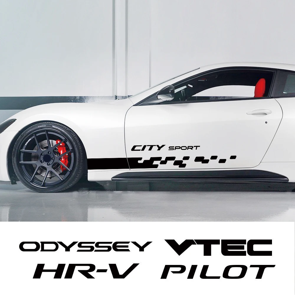 Автомобильная боковая Наклейка для Honda HR-V Odyssey City Pilot Modulo Legend DOHC графический