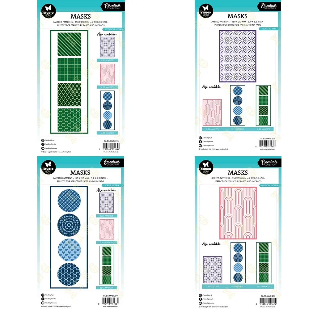 Цветочный радужный узор DIY слои трафареты настенная живопись фотография шаблон