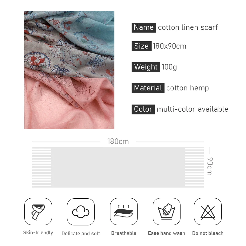 Роскошный брендовый дизайнерский хлопковый шелковый шарф с кисточками женский