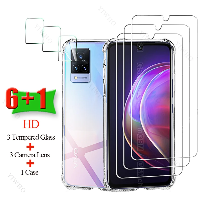 Закаленное стекло 6 + 1 для защиты экрана Vivo V21 V21e V21s V20 2021 SE