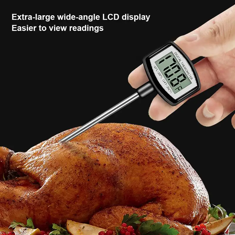 

Приготовление пищи Жарка масляный термометр с длинным зондом, быстрое чтение, измеритель температуры мяса, гриля, кухонные бытовые приборы