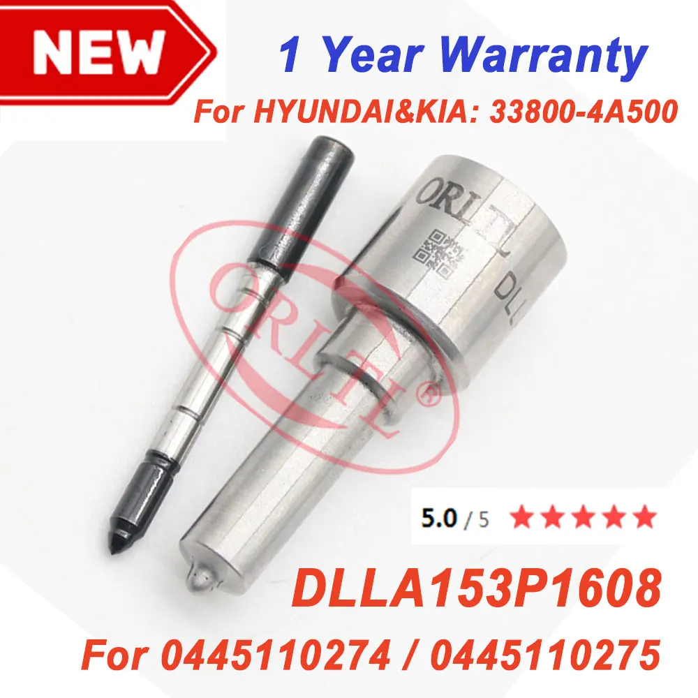 

ORLTL Diesel Fuel Injector Nozzle DLLA153P1608 0 433 171 982 for HYUNDAI for KIA 0445110274 0445110275 33800-4A500 338004A500