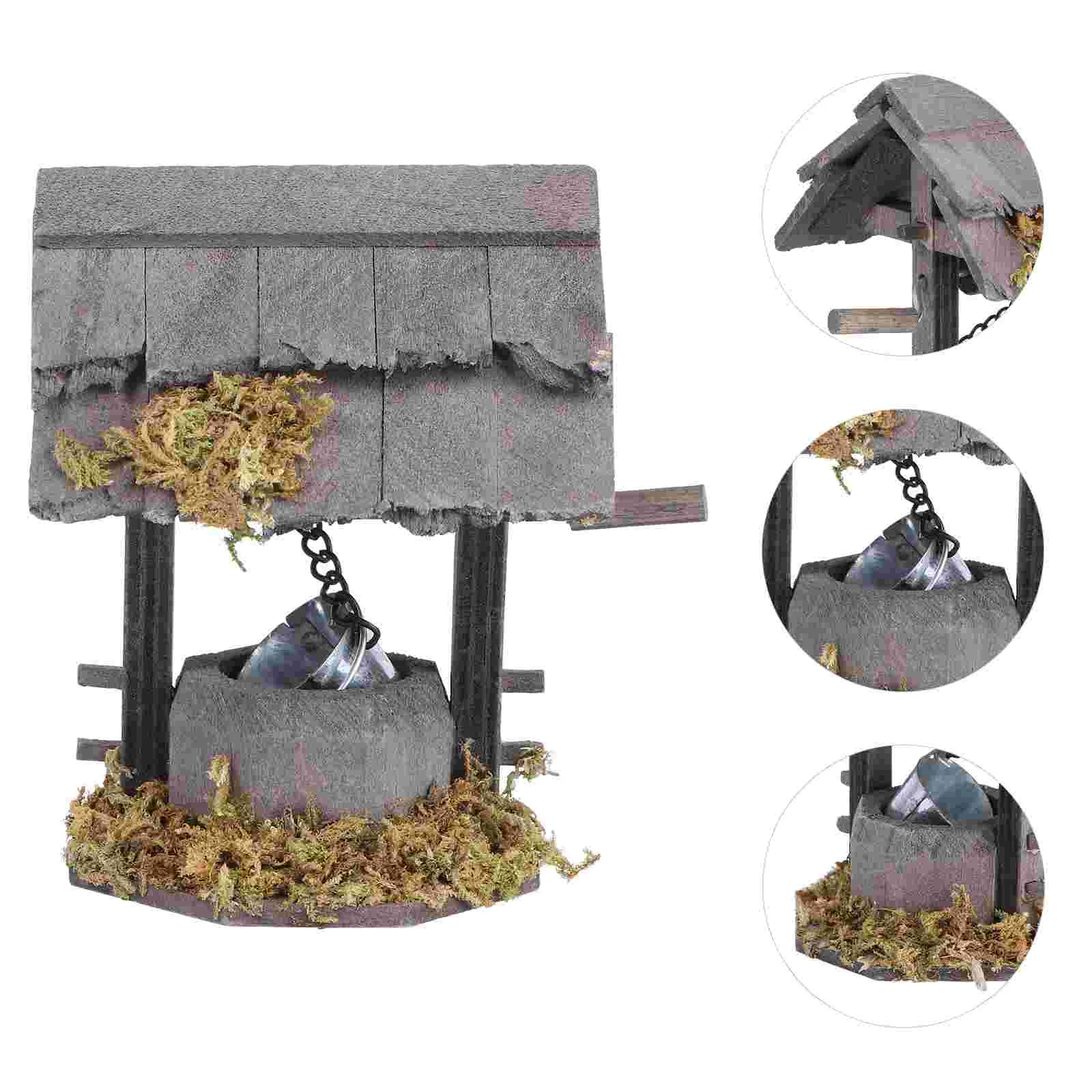 

House Landscape Decoration Wishing Well Well Garden Ornament Accessory Decoration