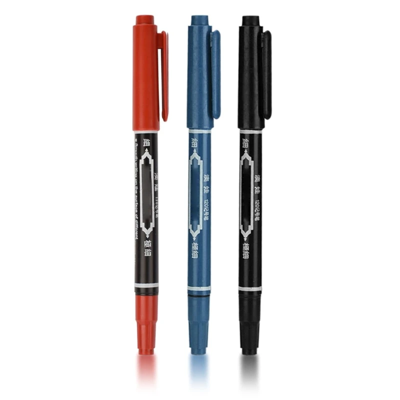 

3pcs Tattoo Skin Marker Scribe Dual-Tip Permanent Tattoo Piercing Pen Body Art Drop Shipping
