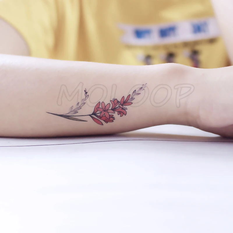 Временные тату-наклейки мультяшный цвет облако дерево диамо растение переводка