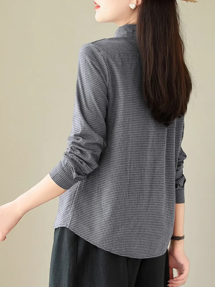 Женская Повседневная рубашка с длинным рукавом Новое поступление 2023 винтажный