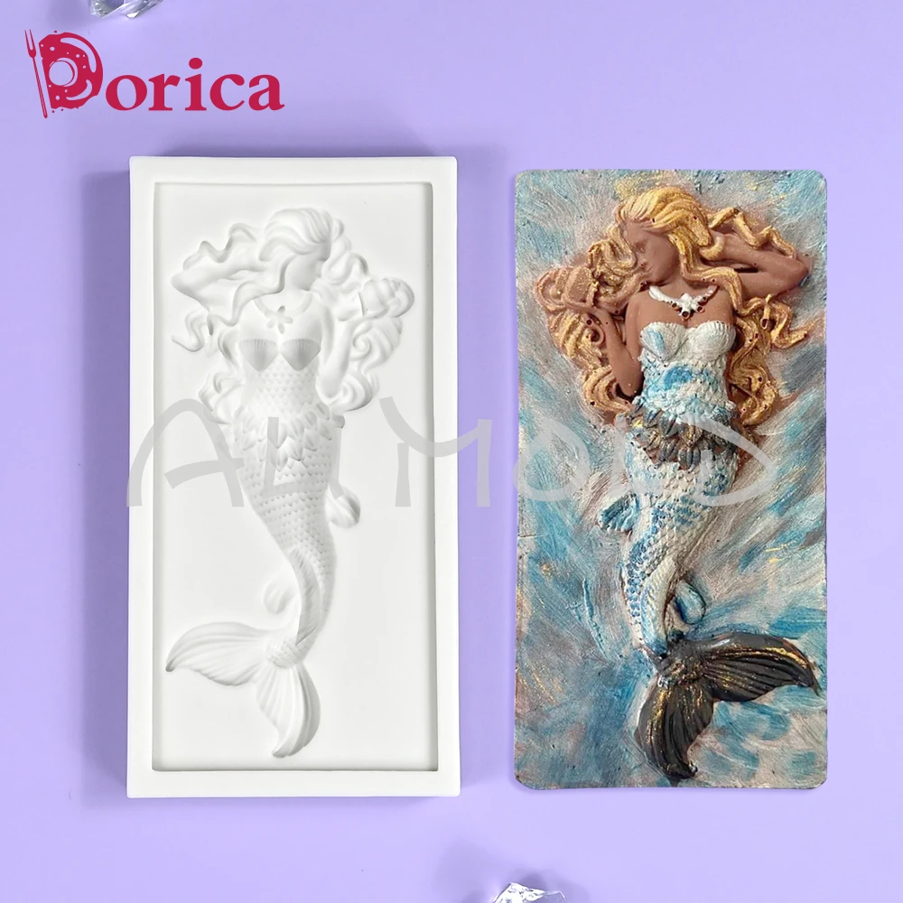 Силиконовая форма русалка для изготовления шоколадной помадки