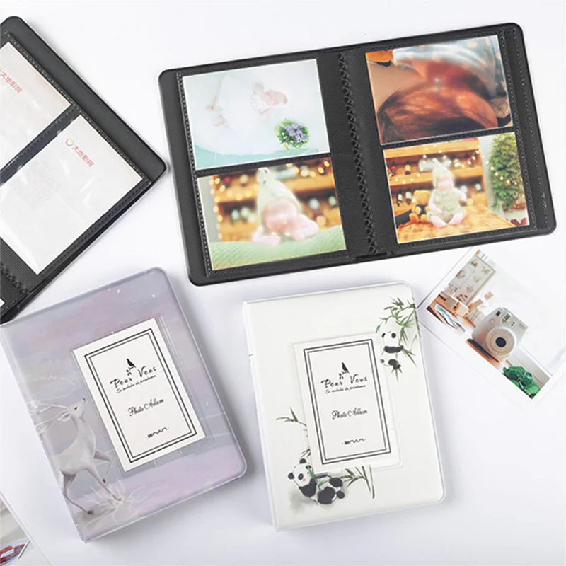 

64 Pockets Mini Photo Album 3inch PVC Photo Holds Collection Book Album For Fujifilm Instax Camera Film Card Holder