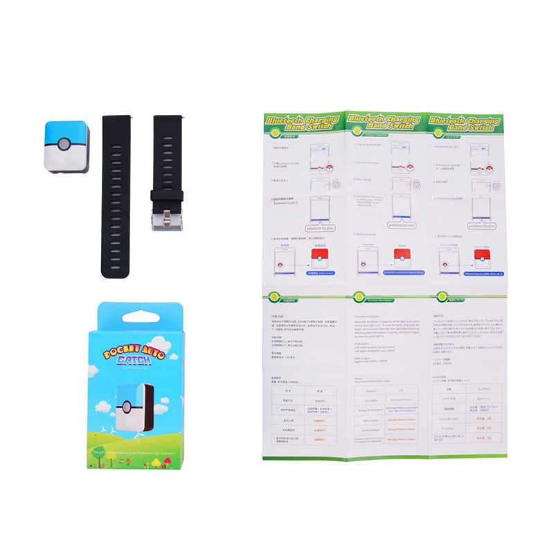 Новый браслет с автоматическим захватом для Pokemon Go Plus перезаряжаемый квадратный
