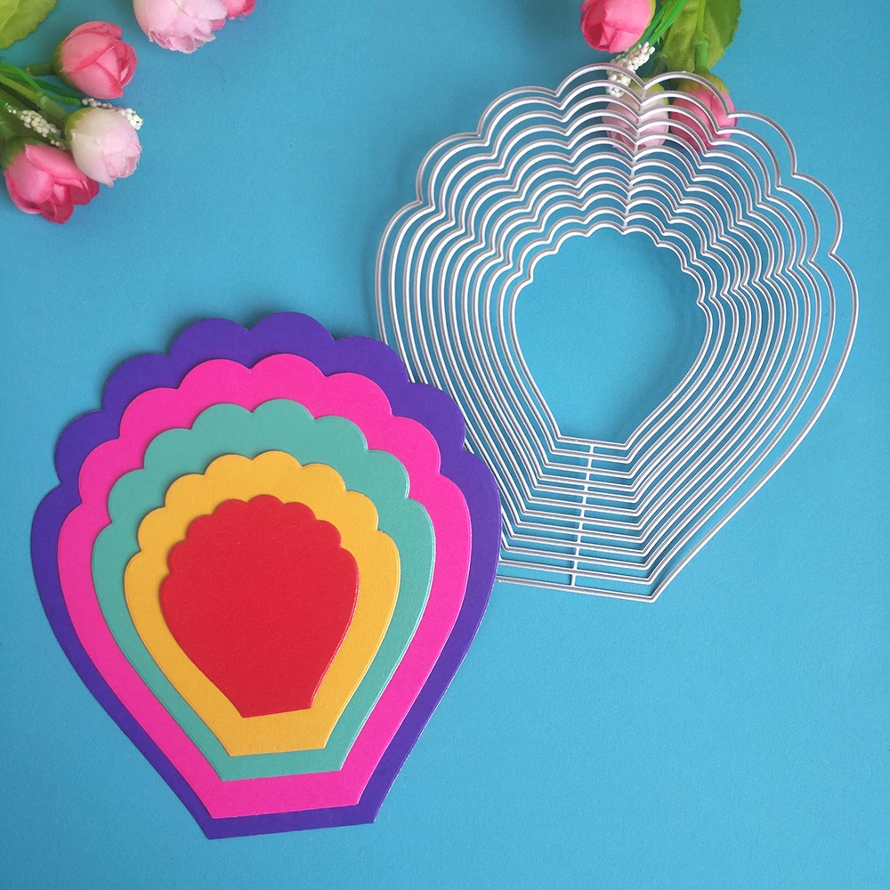 2022 изысканные Вырубные штампы с 12 слоями больших лепестков для английских букв