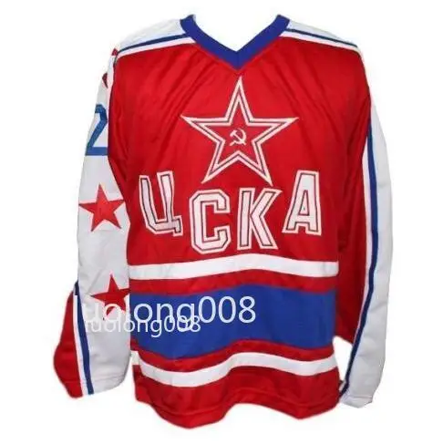 

Vintage Moscow Cska Retro Hockey Jersey New Red Fetisov Hockey Jersey Customize any number and name Hockey shirt