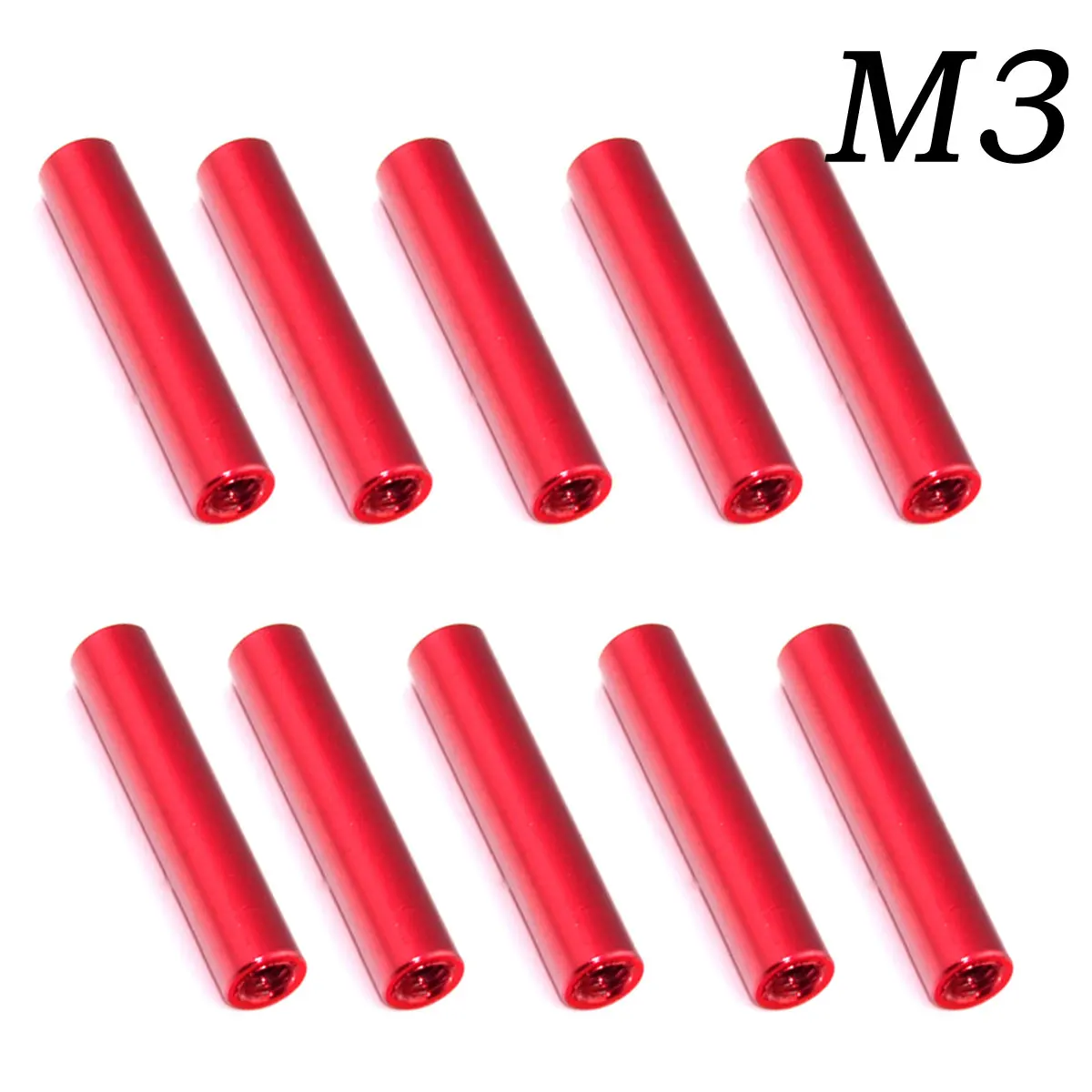 

10pcs Aluminum Column 25 30 35 40 50 mm M3 CNC Aluminum alloy Standoff/Spacer Stud Fastener for RC FPV Quadcopter Drone UAV Boat