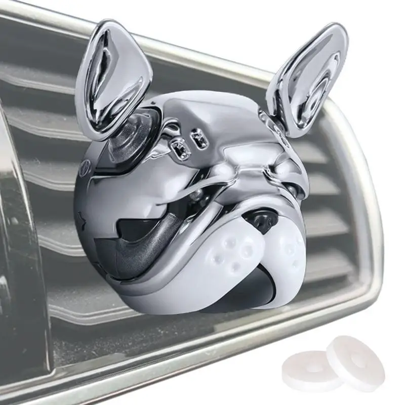 

Creative Bulldog Diffuser Car Decor French Bulldog Car Perfume Fragrance Clip Auto Vent Air Freshener