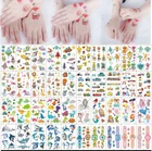 10 листов, Детские временные тату-наклейки, милые Мультяшные пиратские динозавры, русалки, акулы, автомобили, тату для боди-арта, водонепроницаемые искусственные татуировки