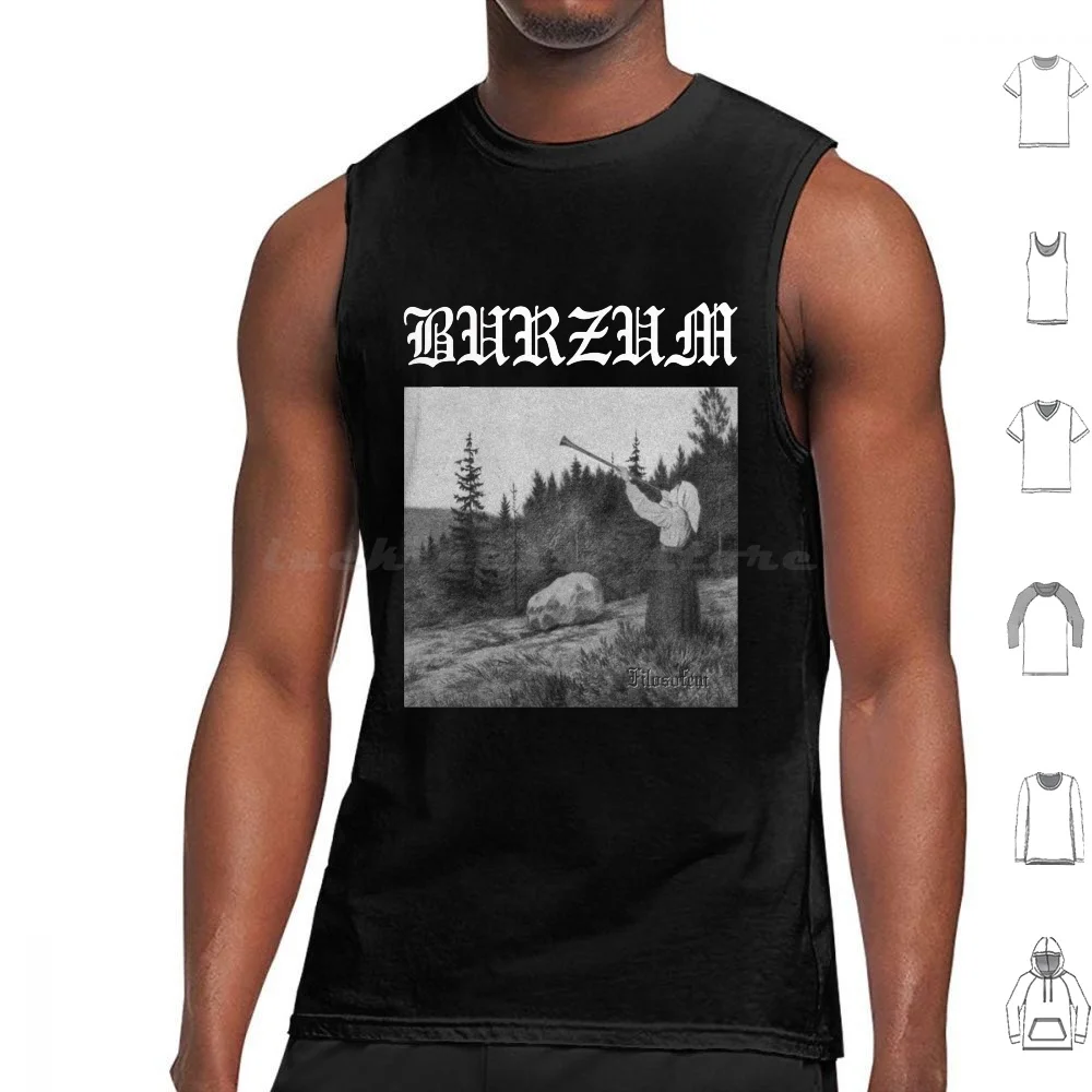 

Burzum B And W Filosofem Tank Tops Print Cotton Burzum Filosofem