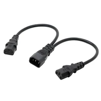 eu european power cords with plug with female c13 male c14 split ac cord oem