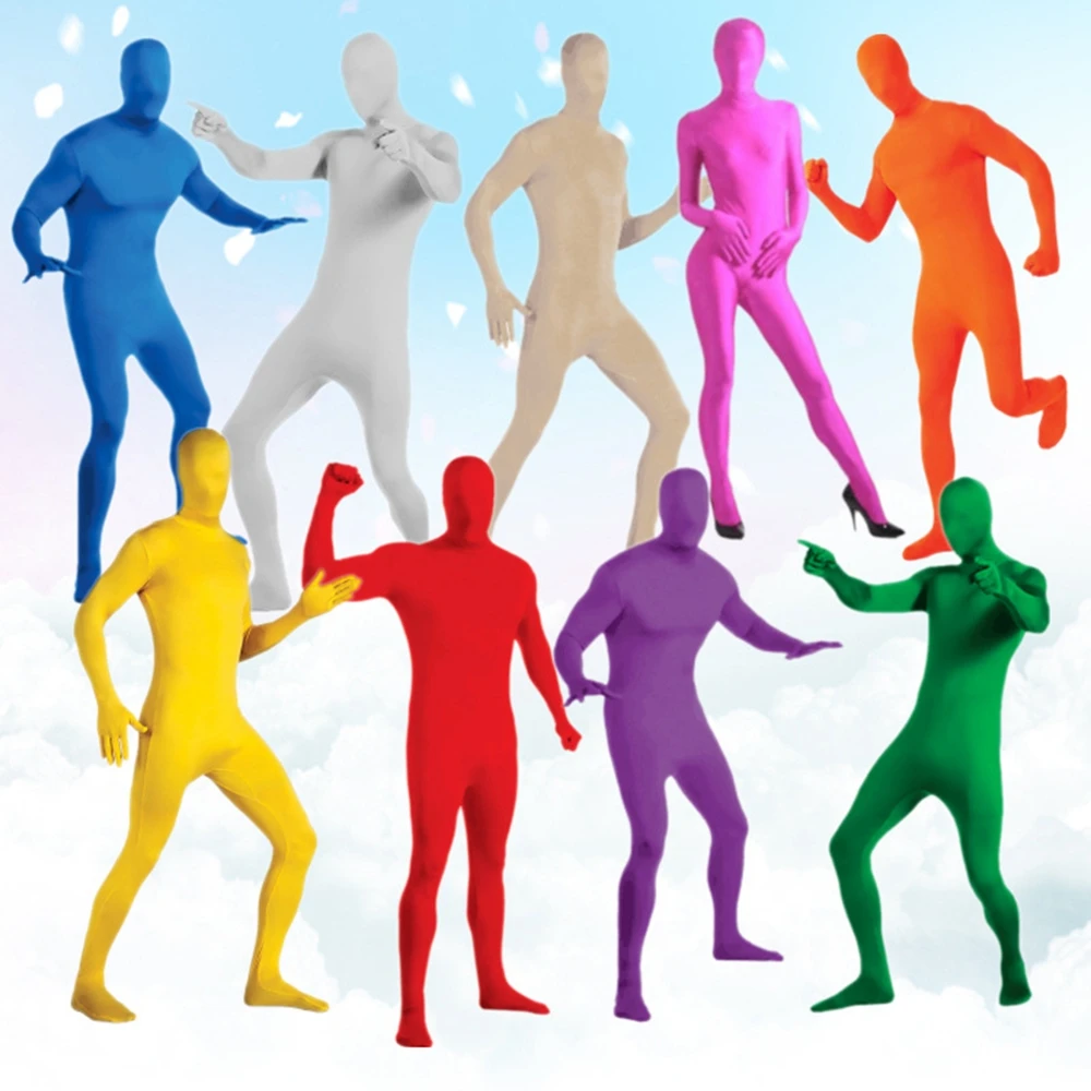 

Adult Full Body Zentai Suit Men’s Spandex Second Skin Tight Suits Halloween Party Cosplay Costume Invisiable Unitard Bodysuit