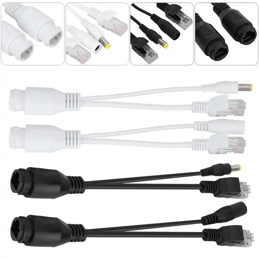 Пассивный кабель Power Over Ethernet Адаптер POE сплиттер инжектор водонепроницаемый для