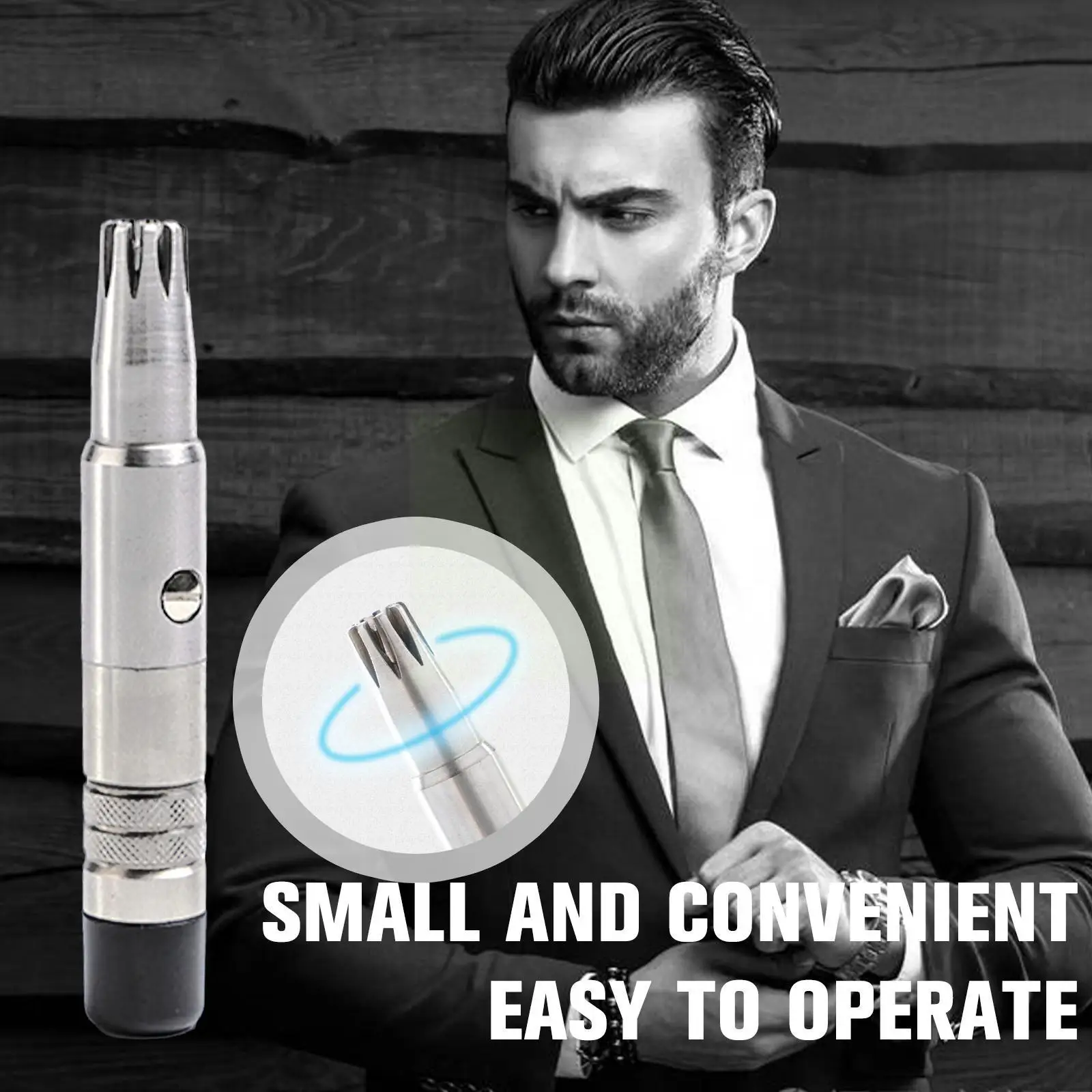

3 Inch Steel Manual Nose Trimmer For Adults Travel Nose Ear Hair Trimmer Grooming Kit C5M3
