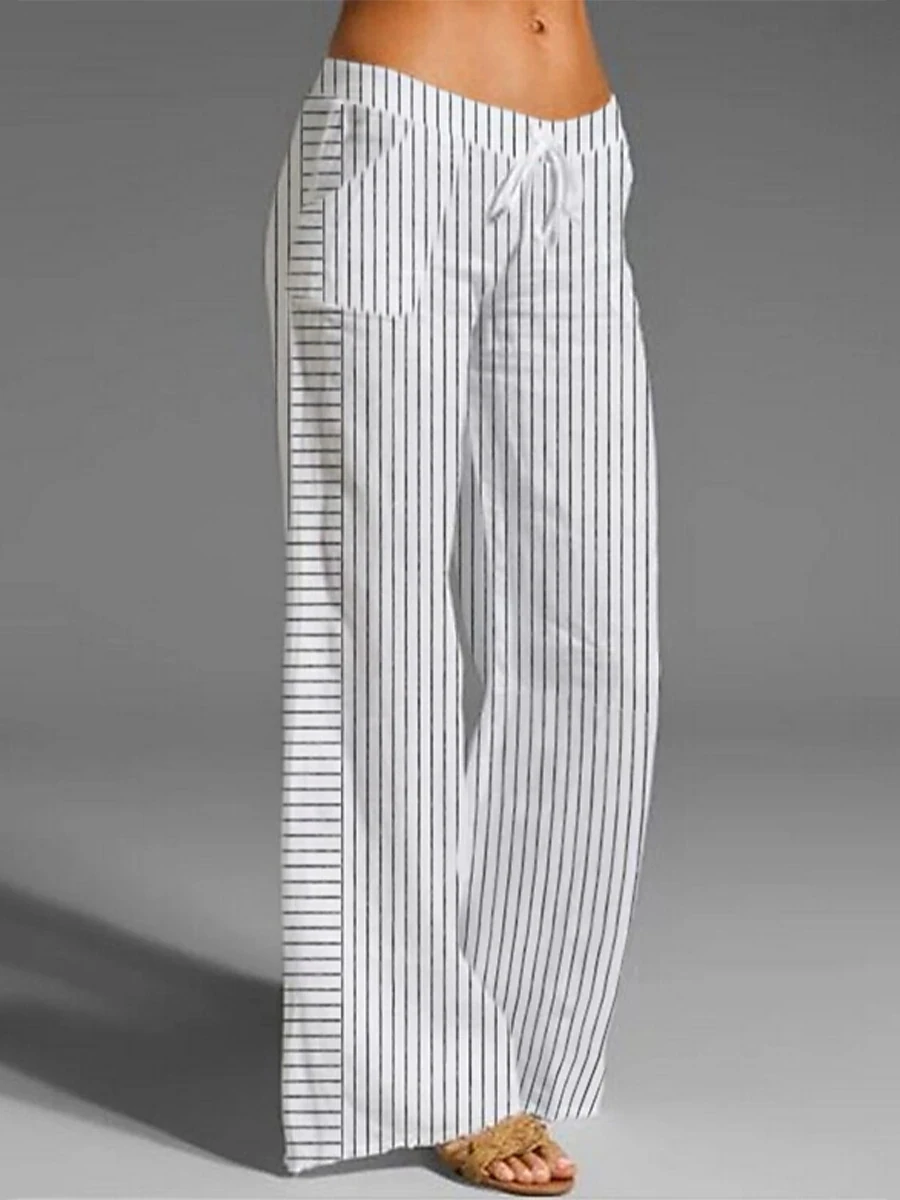 streak Print Wide Leg Pants Trousers Sexy High Waist Autumn Women New 2023 Fashion Casual Female Trousers Streetwear..