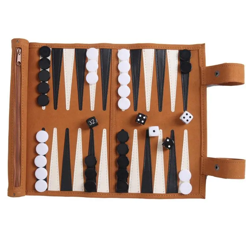 

Backgammon Board Game Portable Backgammon Sets For Adults Travel Games Adult Roll Design Children's Puzzle Game Board Strategy