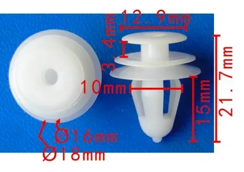 worldgolden 100 шт. крепеж пряжка обшивки передней двери для Toyota 67771-04040