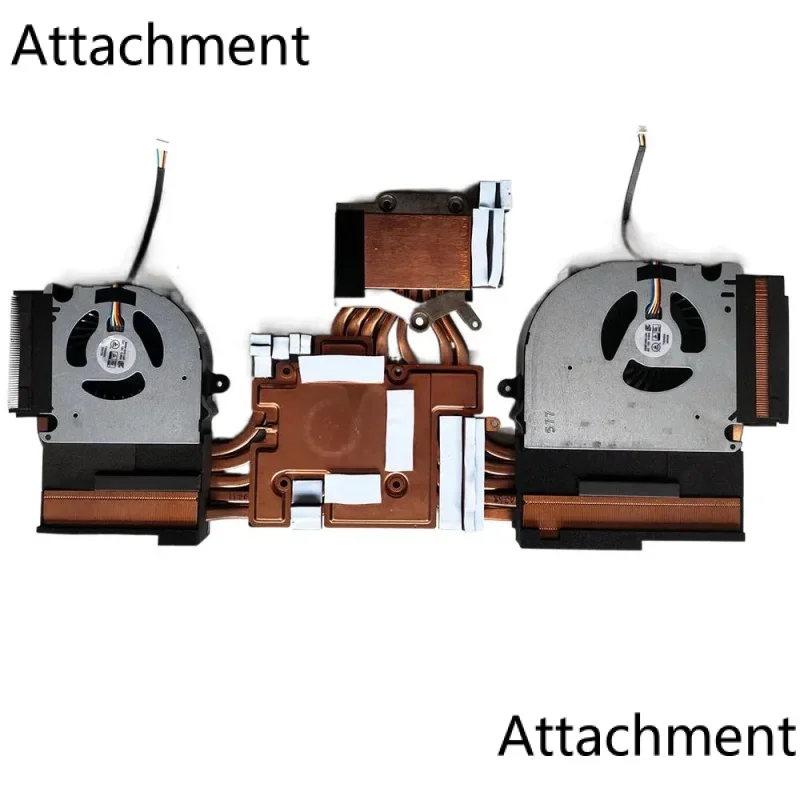 Новый охлаждающий вентилятор с радиатором процессора и графического для Clevo X17SN