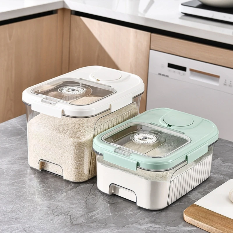 

Grain Rice Storage Bin Clear Moisture Proof Flour Green Bean Organization