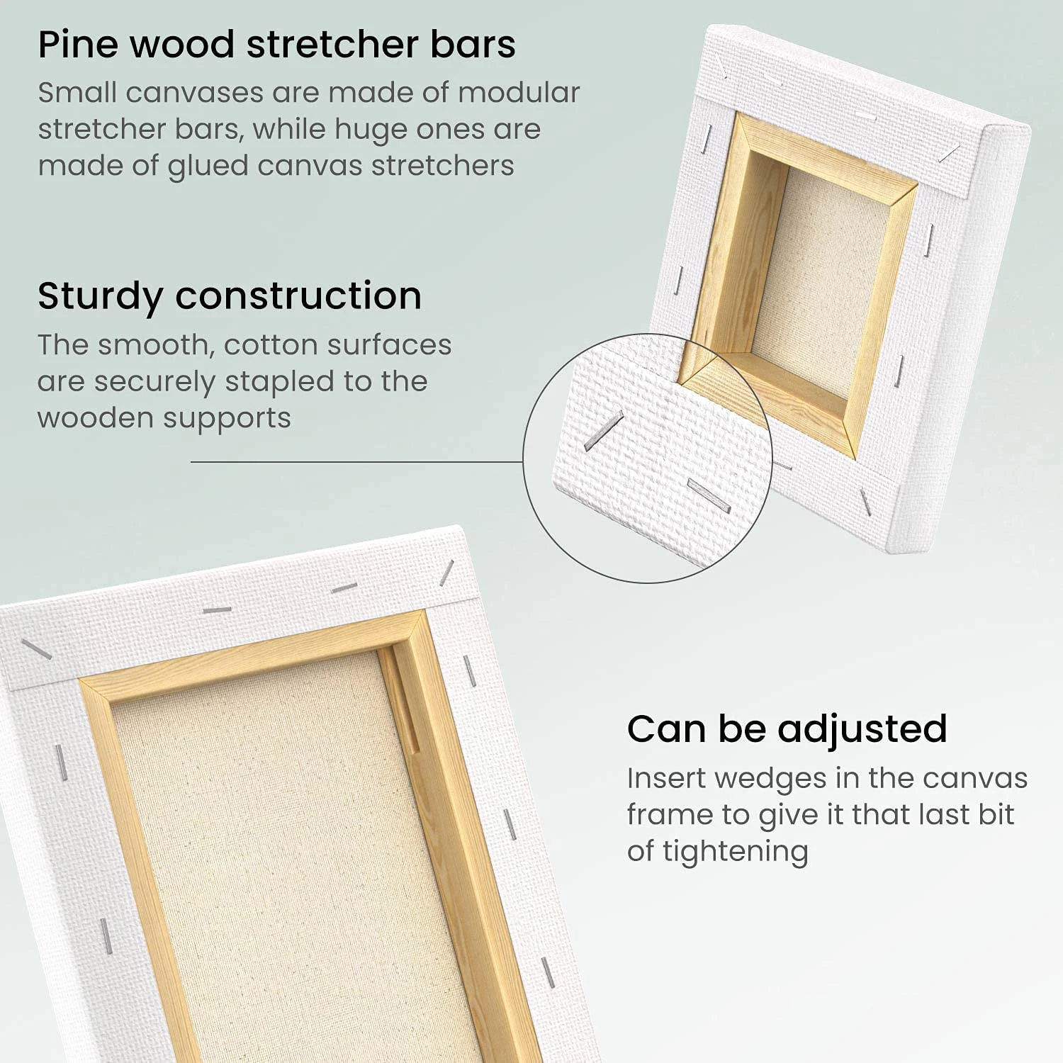 Locsyuve Paint Canvas for Painting, Stretched Canvas,1piece,100% Cotton Primed Art Supplies for Acrylic Pouring and Oil Painting