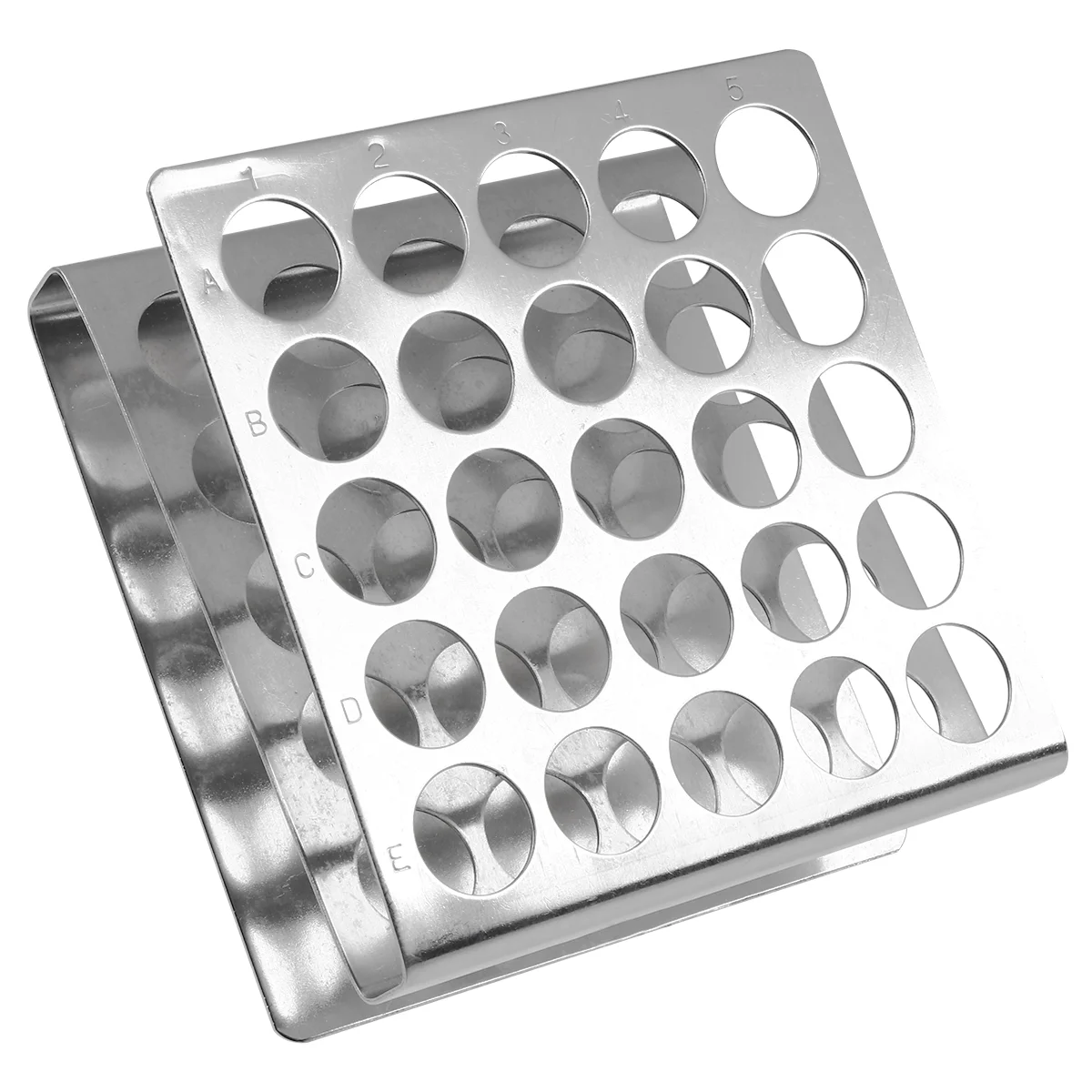 

25 Vents Tube Rack Portable Laboratory Supplies Stainless Steel Tube Holder Laboratory Supplies for Studebts School Test