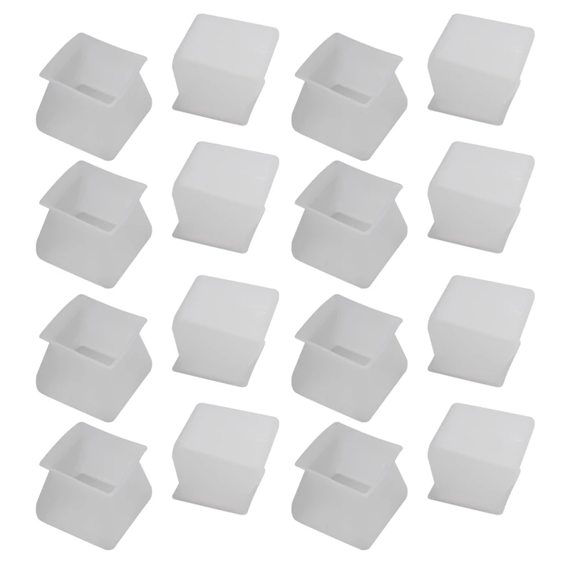 

64Pcs Furniture Silicon Protection Cover - Square Silicone Chair Leg Floor Protectors - Chair Leg Caps Table Feet Cover