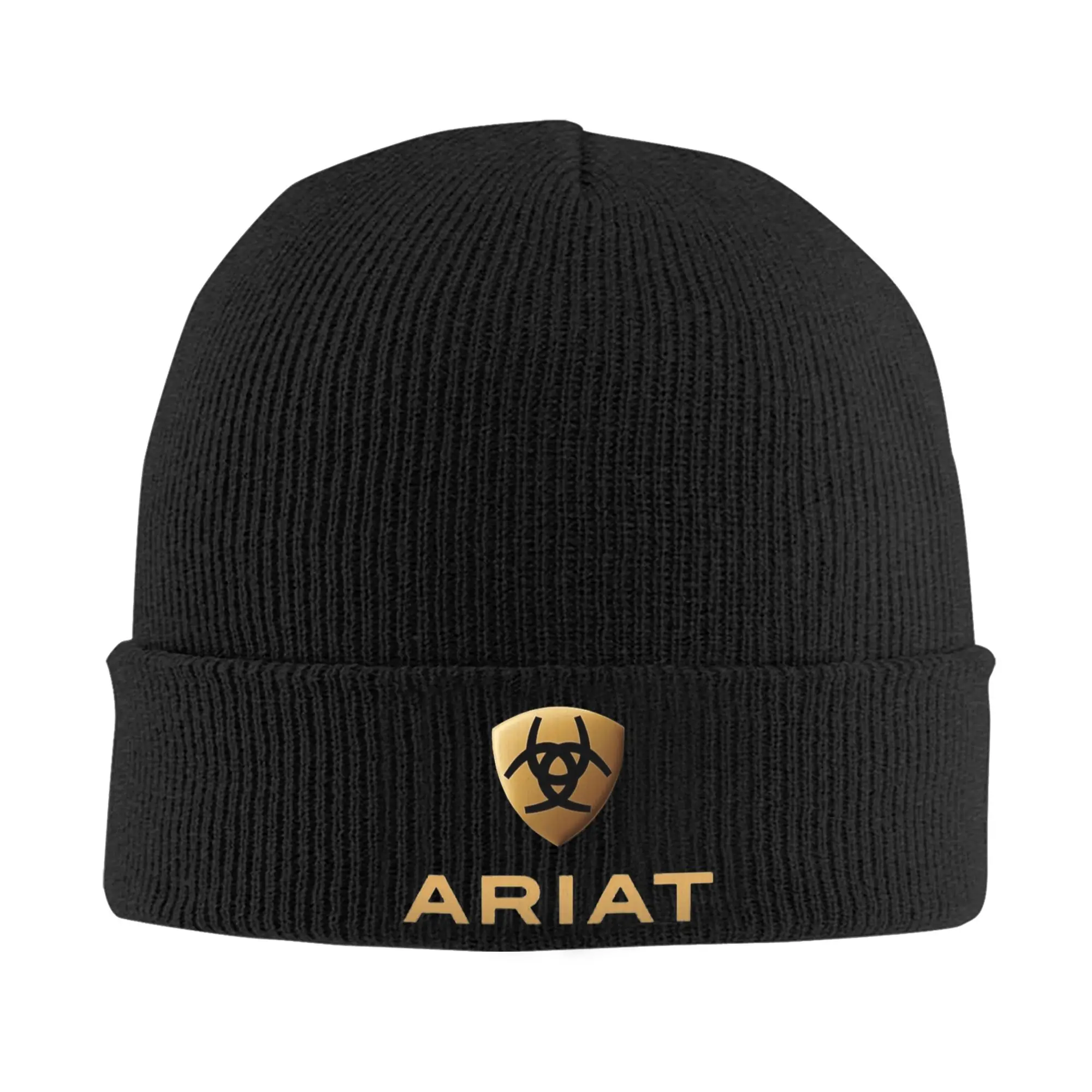 Фото Вязаная шапка с эмблемой Ariat, крутые шапки для мужчин и женщин, унисекс, спортивные шапки-бини на открытом воздухе, осенние шапки с графическим принтом на голову, шапки с капюшоном №1