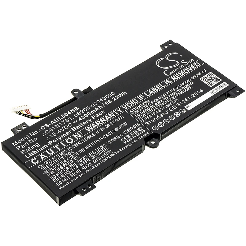 

CS 4300 мАч/66.22Wh батарея для ноутбука Asus G515GV,G515GW,G715GV,G715GV-EV032,G715GW,G715GW-EV039T,GL504GM,GL504GS,GL504GV