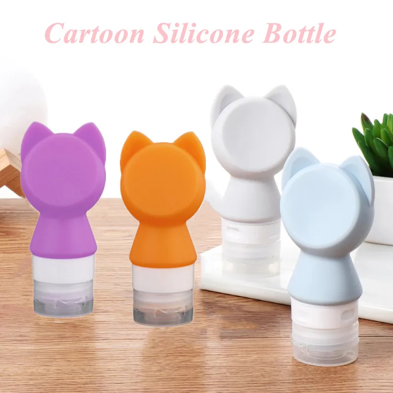 

60 мл портативный диспенсер для путешествий мультяшный Стиль Милая форма кошки для шампуня лосьона многоразовое Хранение Косметики