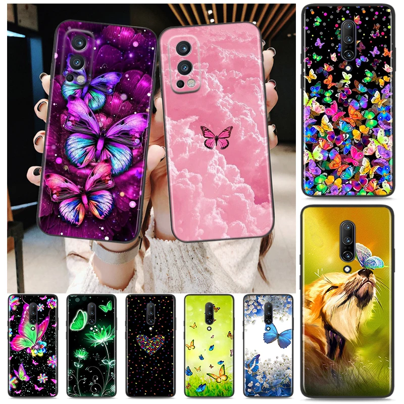 

Beautiful Blue Butterfly For OnePlus 9 9R Nord CE 2 N10 N100 8T 7T 6T 5T 8 7 6 Pro Plus 5G Silicone Phone Case Cover