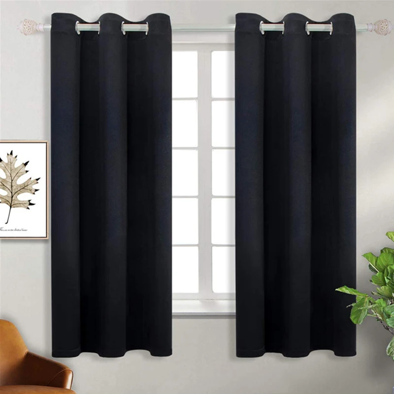 

White Blackout Curtains for the Bedroom Livingroom Thermal Insulation Shower Curtain Window Treatments Drapes Home Textile
